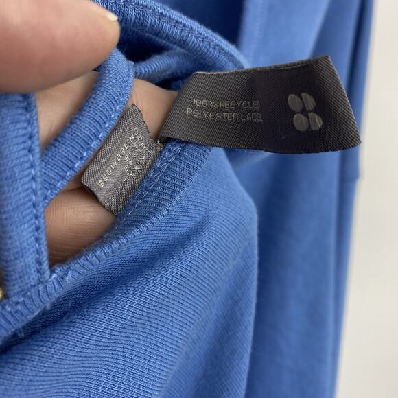 Sweaty Betty After Class Cross Back Sweatshirt size XXL Light Blue - Picture 7 of 11